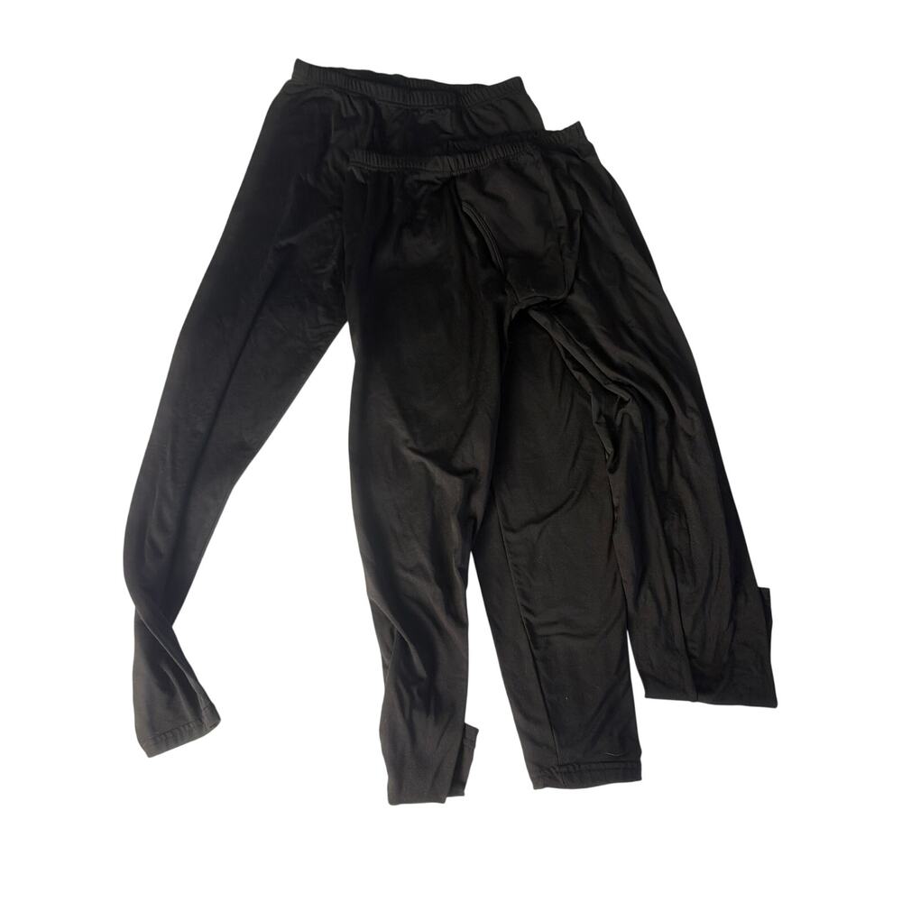 Thermajohn Black Men Thermal Pants Leggings 2 Pack Size M Medium